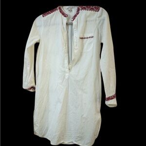 J Crew Tunic with Embroidery Details